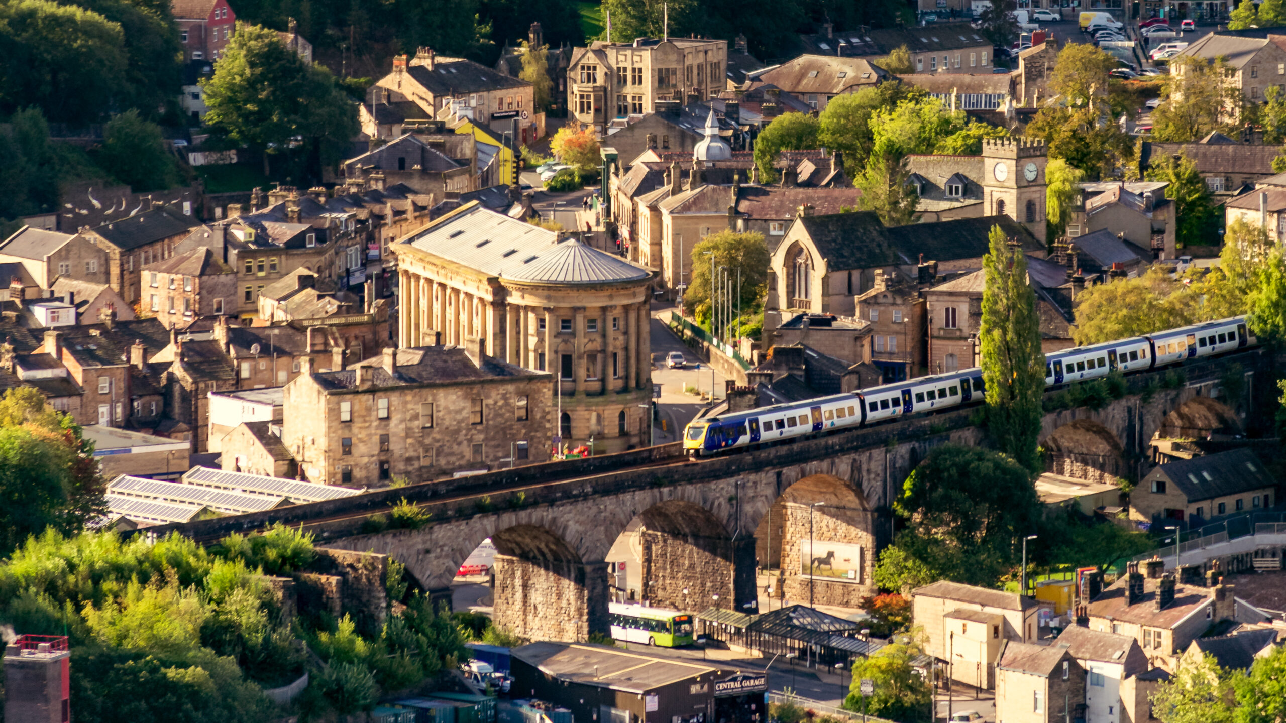 Drone view of Todmorden